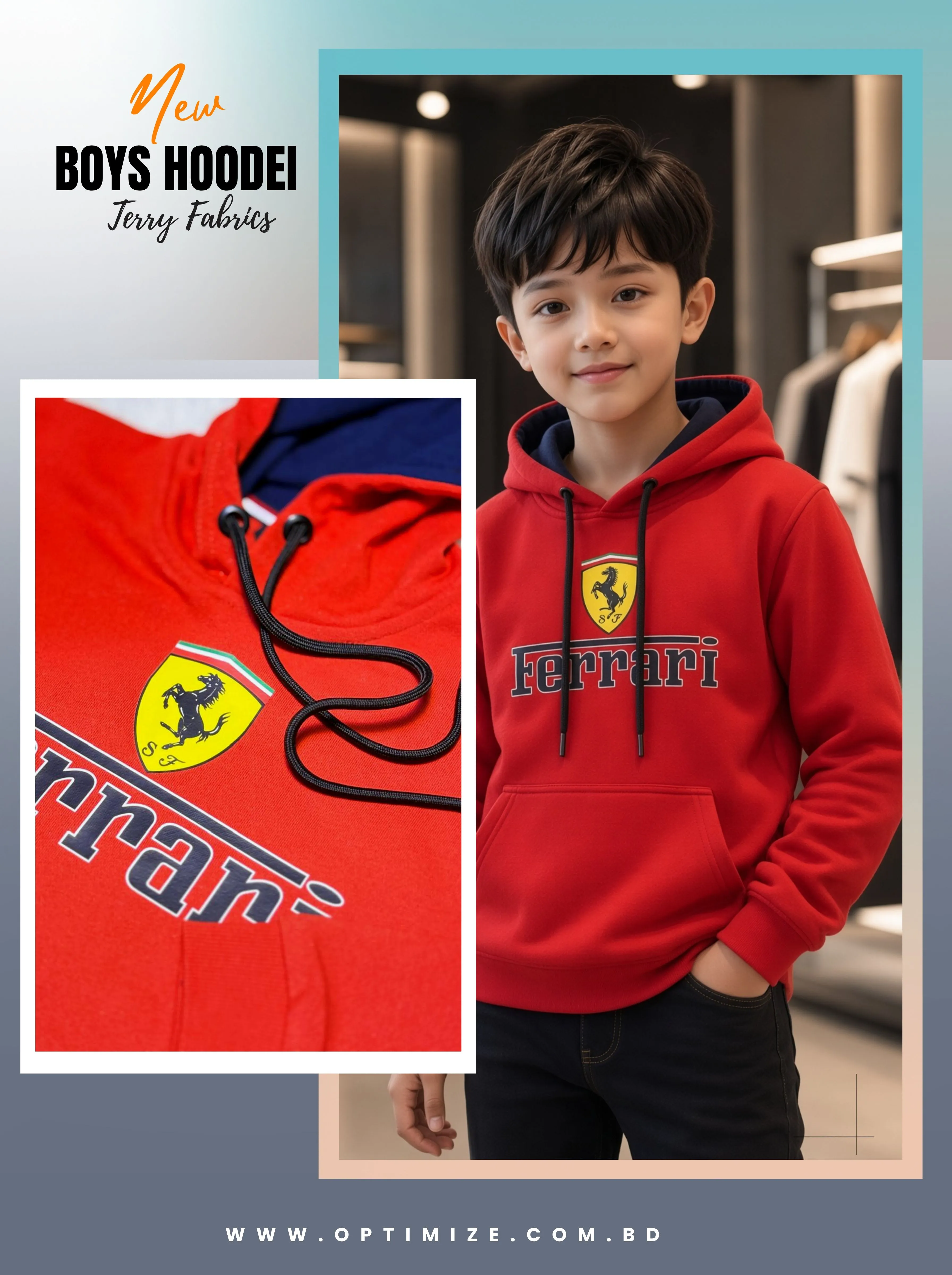 BOYS HOODIE (2-12Y)